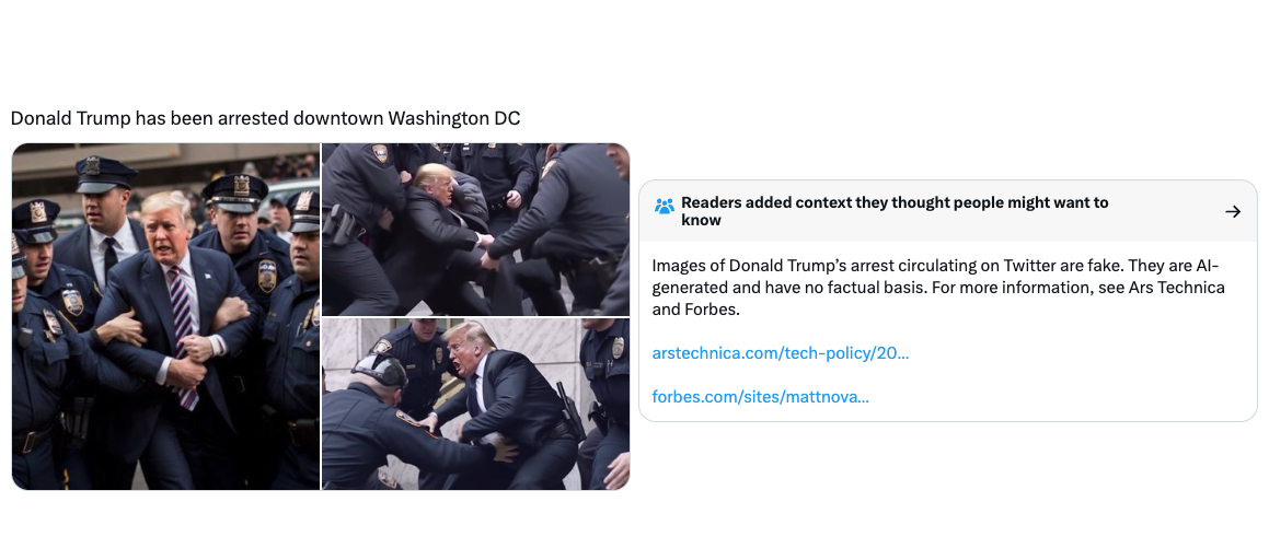 AI-generated photos of Donald Trump's arrest